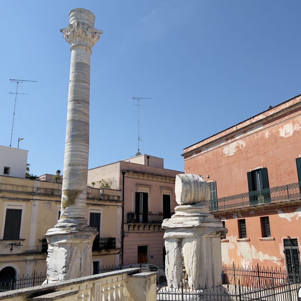 La colonna- Brindisi’s roman columns at the end of the via Appia| Photo © the Puglia Guys. Brindisi city guide - discover Brindisi’s best bars, restaurants and what to see | Photo © the Puglia Guys