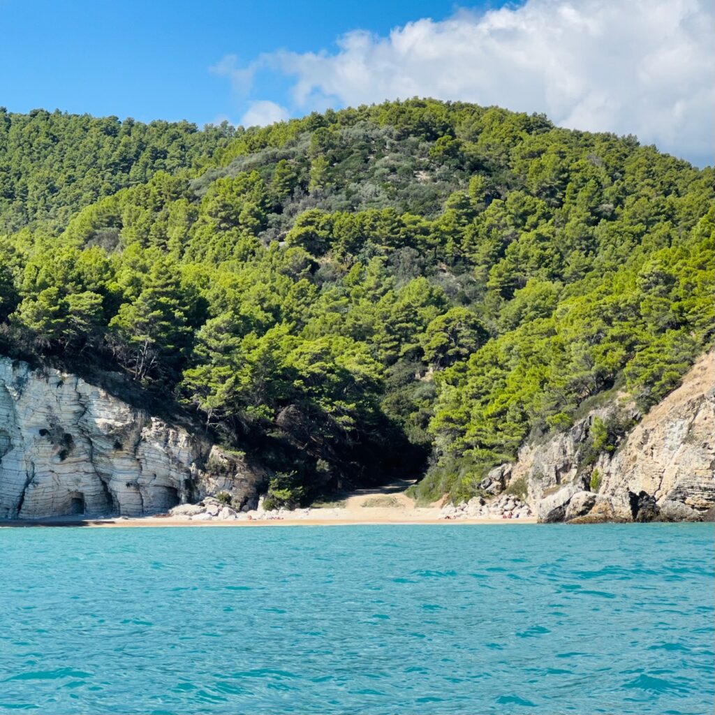 Portogreco, Gargano | Photo © the Puglia Guys for the Big Gay Podcast from Puglia guides to gay Puglia, Italy’s top gay summer destination | Puglia by beach guide to Puglia’s best beaches