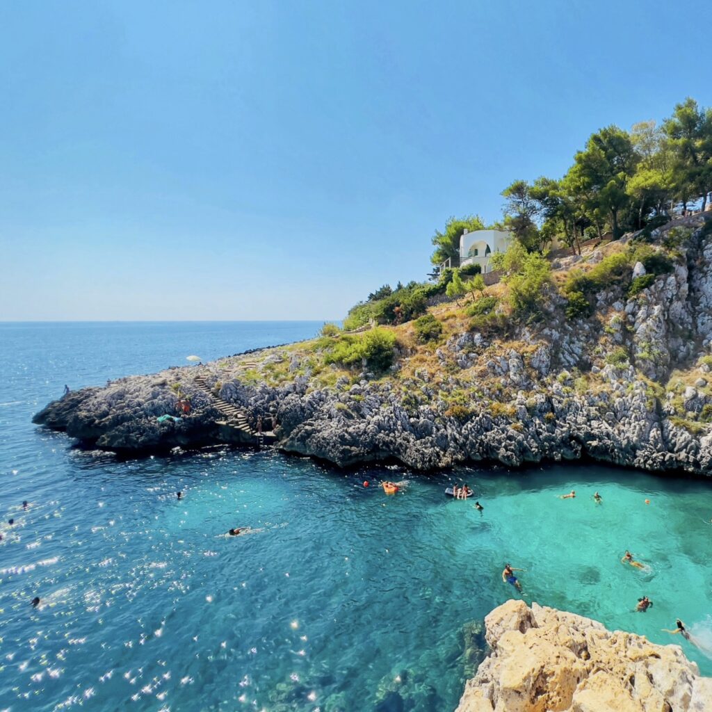 Cala dell’Acquaviva - one of Puglia’s most beautiful swimming spots | Photo © the Puglia Guys for the Big Gay Podcast from Puglia guides to gay Puglia, Italy’s top gay summer destination