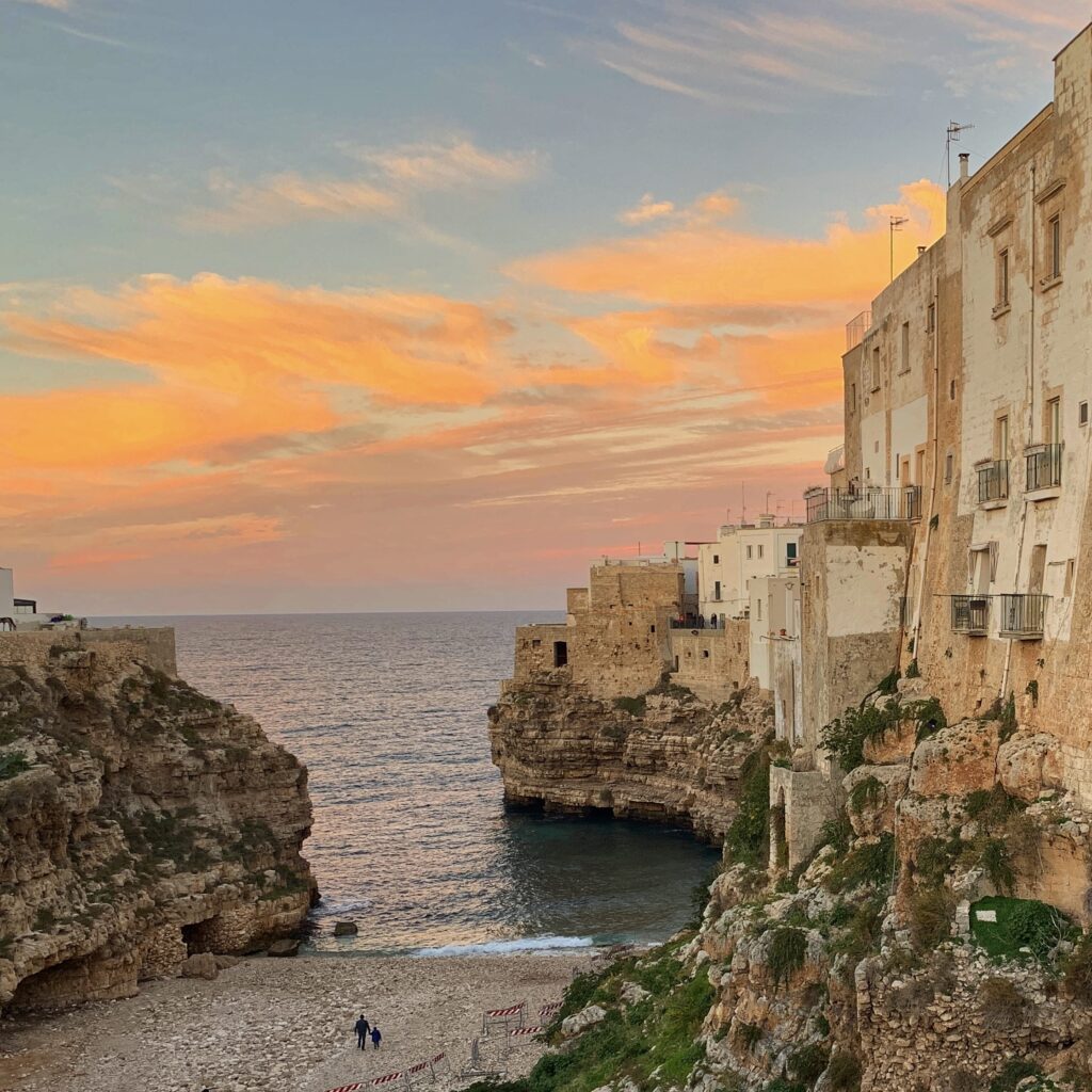 Polignano a Mare’s iconic Lama Monachile | Photo © the Puglia Guys for the Big Gay Podcast from Puglia guides to gay Puglia, Italy’s top gay summer destination