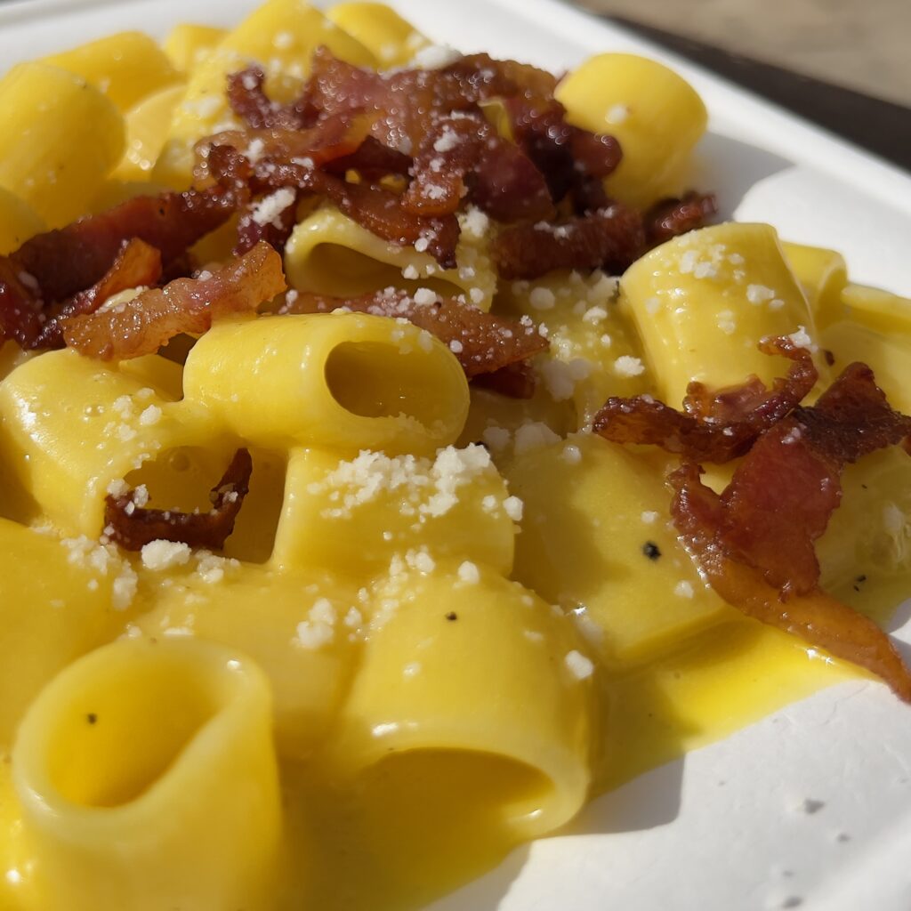 Carbonara. Puglia by food. A virtual tour of Puglia’s best food, dishes, restaurants. Puglia is one of Italy’s top foodie destinations | Photo © the Puglia Guys for the Big Gay Podcast from Puglia guides to gay Puglia, Italy’s top gay summer destination for LGBT travel.