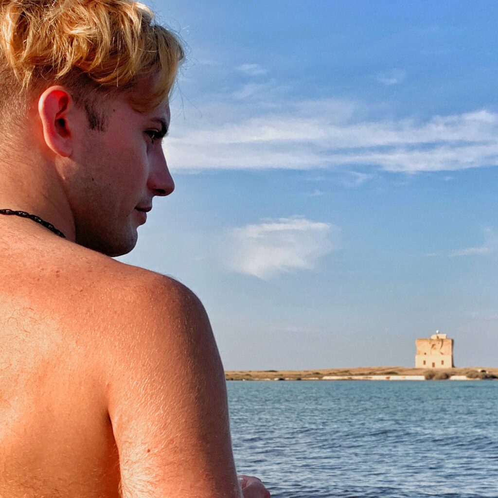 Torre Guaceto gay and nudist beach, one of Puglia’s most popular gay and clothing optional naturist beaches | Photo © the Puglia Guys for the Big Gay Podcast from Puglia. Local guides to Puglia’s best beaches, bars, restaurants and accommodation.