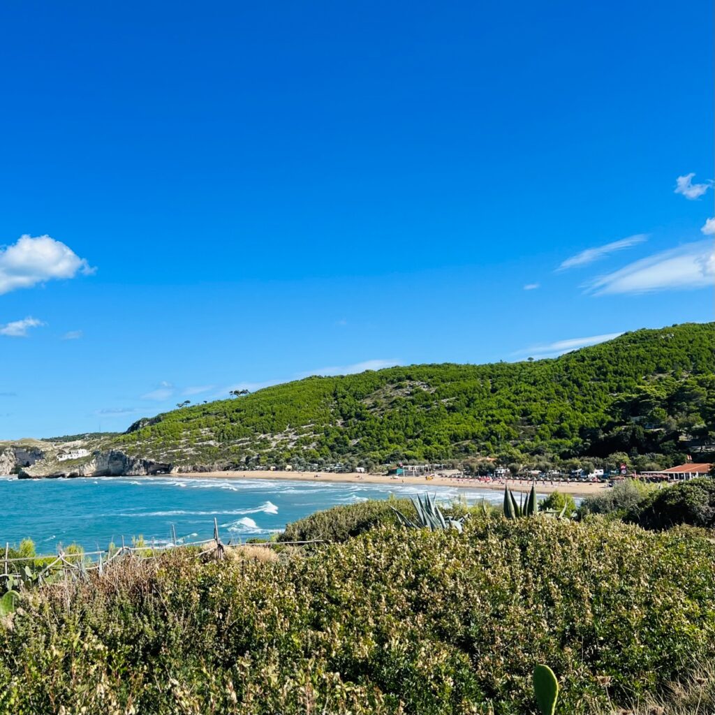 Baia di San Nicola, San Nicola beach, Peschici | Photo © the Puglia Guys for the Big Gay Podcast from Puglia guides to gay Puglia, Italy’s top gay summer destination | Puglia by beach guide to Puglia’s best beaches