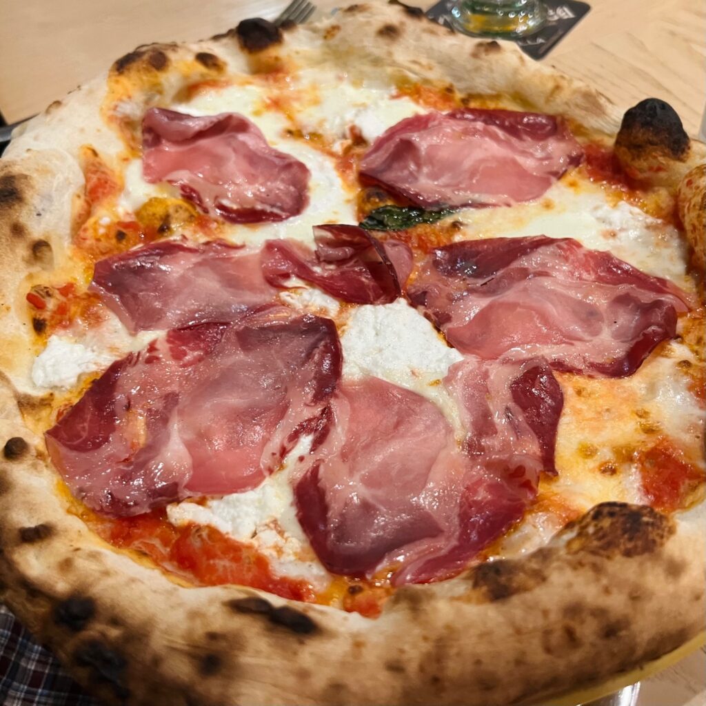 Pizza from Luppolo & Farina, Latiano. The Puglia pizzeria was voted one of Italy’s top 50 | photo the Puglia Guys for the Big Gay Puglia Guides.