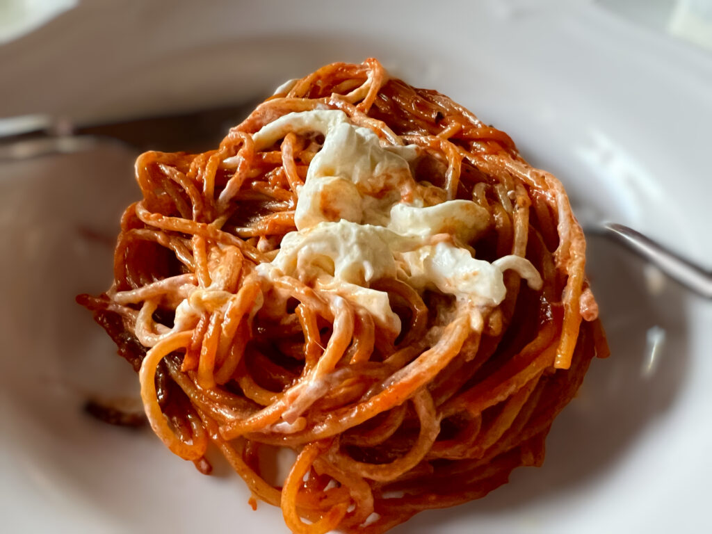 Surviving Italy’s Caronte Heat Storm: Top Tips to Stay Cool And Enjoy Your Summer - make your own shade. Photo by the Puglia Guys. Spaghetti all’assassina.