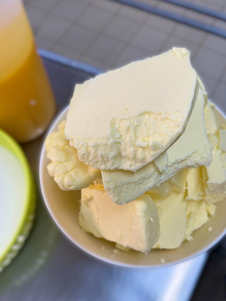 Butter for Panettone - traditional and three chocolate artisan panettone from Emalu pasticceria in Puglia. From the Puglia Guys Guide to Panettone, Italy’s traditional Christmas cake. Eat Puglia with the Puglia Guys.