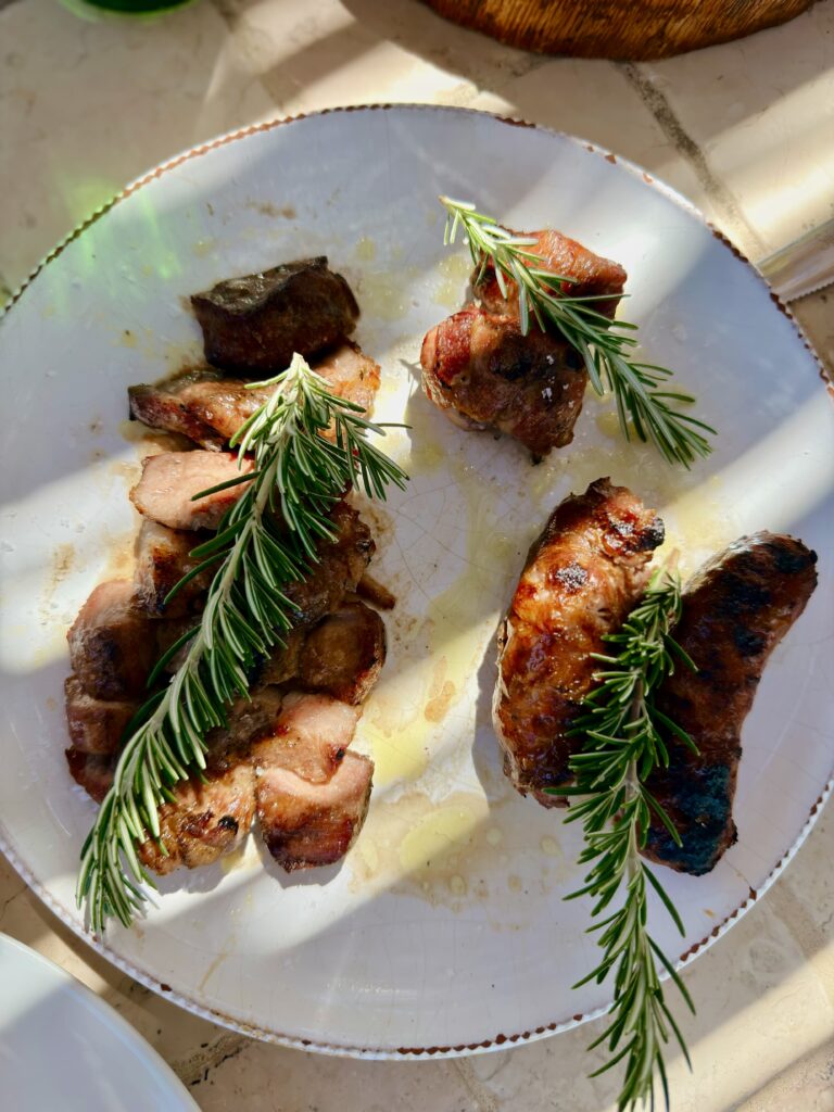 Mixed grill, bombette and sausage from Bros’ Trattoria, Martina Franca.