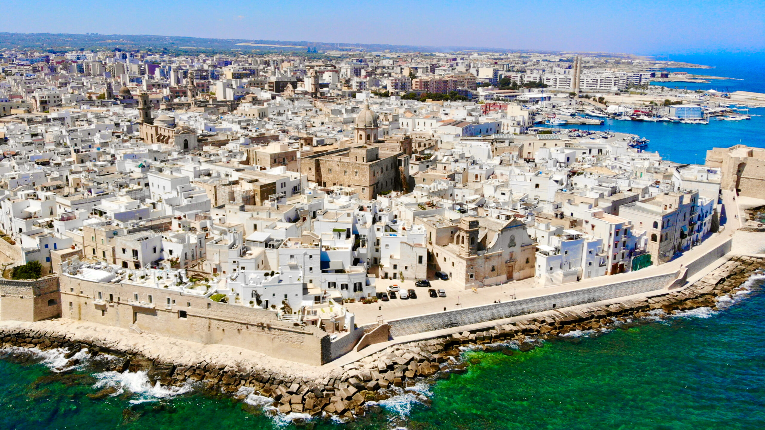 A panoramic view of Monopoli, Puglia taken by the Puglia Guys